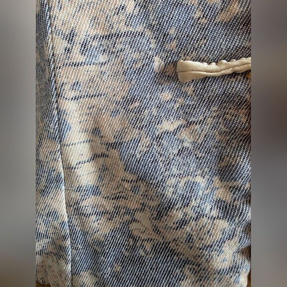 Chinese Style Womens Faux Fur Trim Embroidered Jacket Stand Collar Knot Closure - Picture 4 of 13